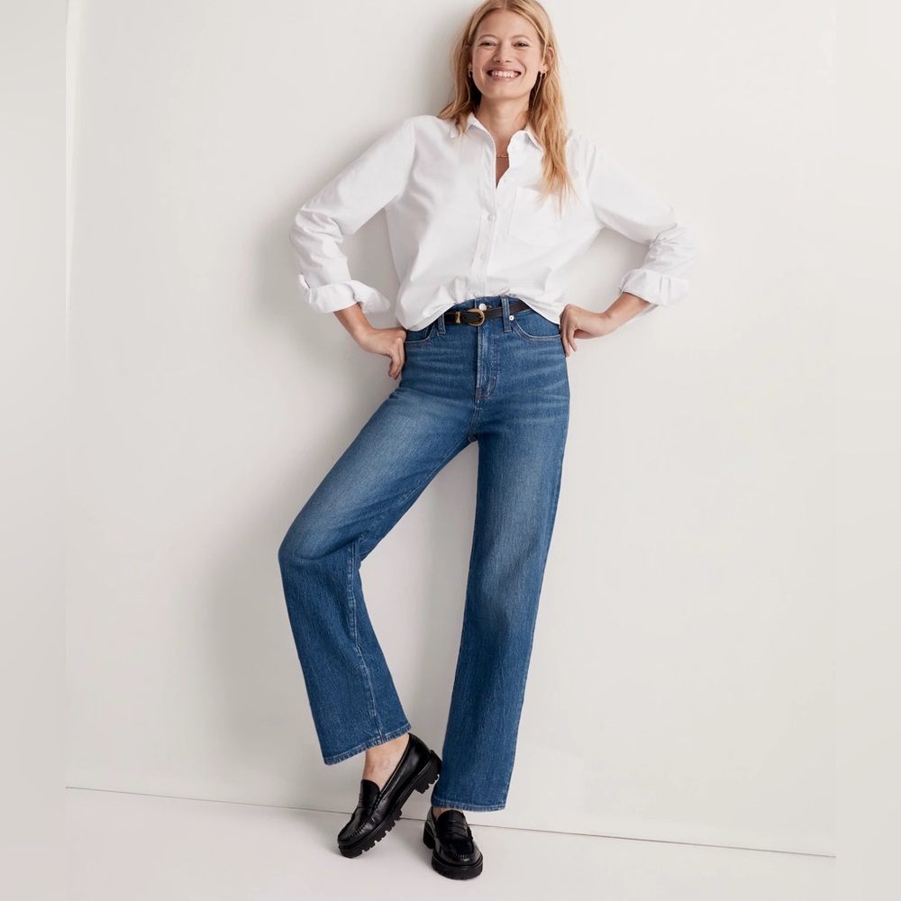 Madewell The Petite Perfect Vintage Wide-Leg Jean in Leifland Wash